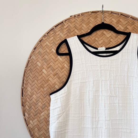 Anthropologie Cream Mini Dress with Black Accents - Picture 10 of 16